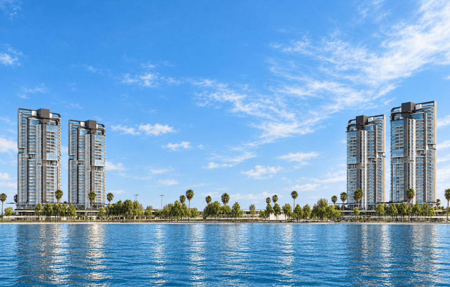 أبراج ووترفرونت بجوار المياه في صواري الإسكندرية